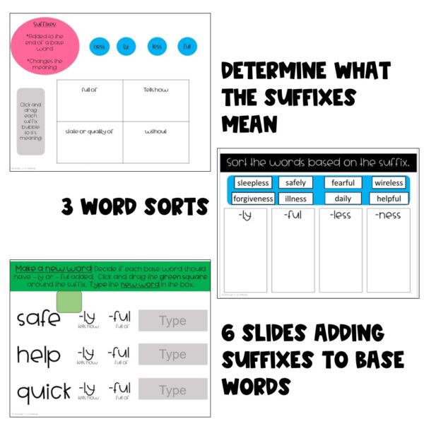 Digital Word Work: Suffixes Part 2- ly, ful, less, & ness - Image 2