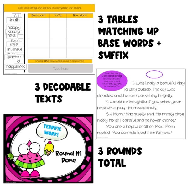 Digital Word Work: Suffixes Part 2- ly, ful, less, & ness - Image 4