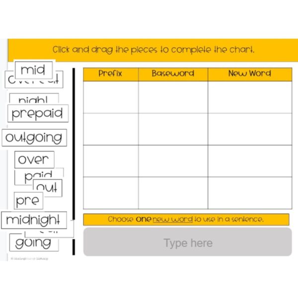 Digital Word Work: Prefixes: pre-, mid-, over-, & out- - Image 2