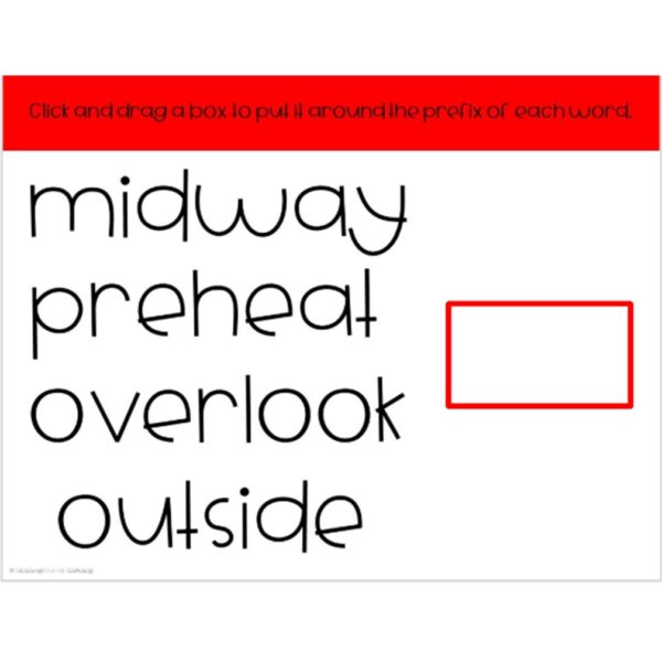Digital Word Work: Prefixes: pre-, mid-, over-, & out- - Image 3