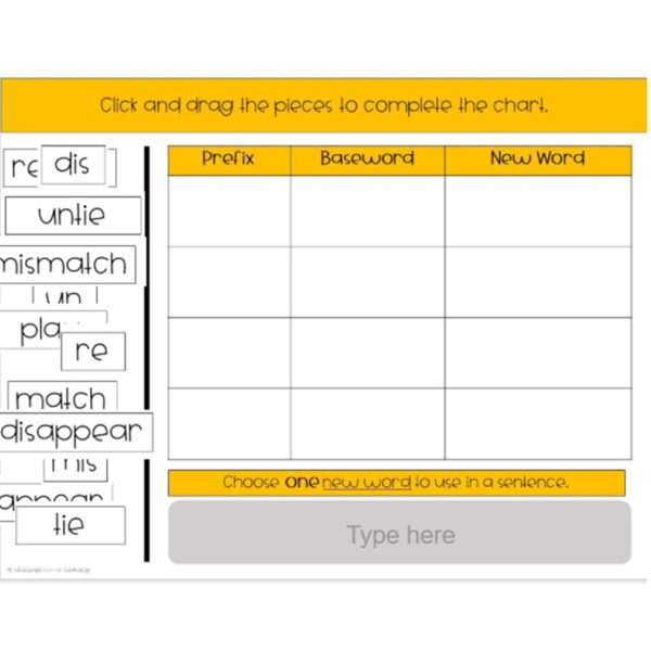 Digital Word Work: Prefixes- un, re, dis, & mis - Image 3