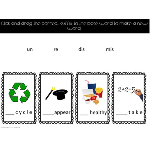 Digital Word Work: Prefixes- un, re, dis, & mis - Image 4