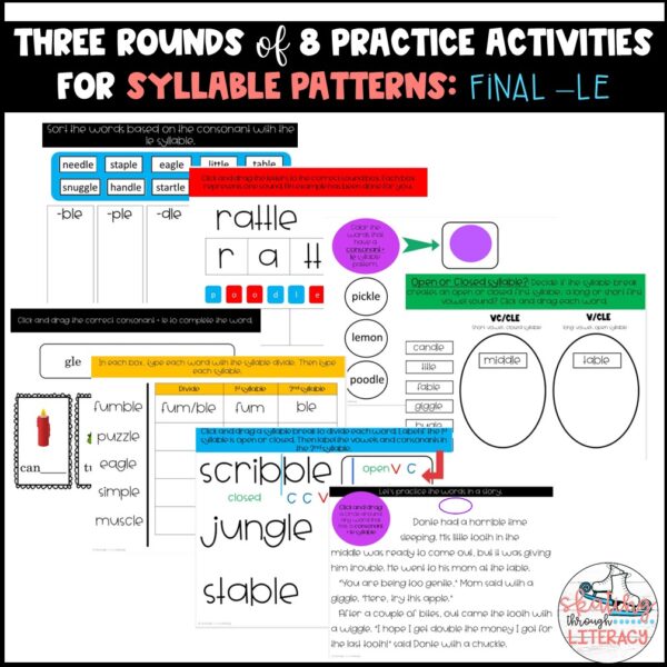 Digital Word Work: Syllable Types- c + le - Image 2